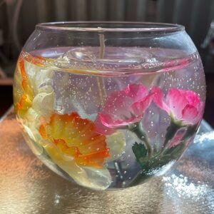 Handmade Clear Gel Wax Candle/Reusable Candle Holder Glass Jar